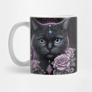 Crystal British Shorthair Black Cat Mug